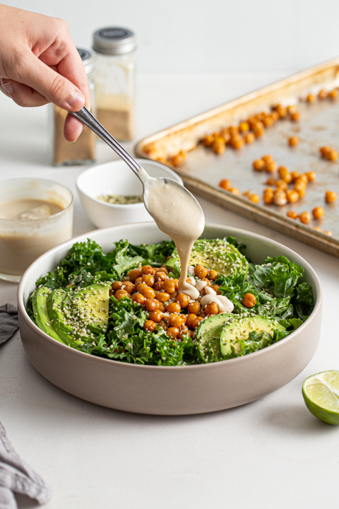 Orthodox fasting recipe kale with chickpea